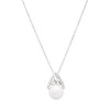 Intricate Sterling Silver Pearl Trinity Knot Pendant