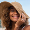 Shell Ring Encrusted with White Crystal