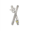 Trinity Crisscross Silver Ring Set With Peridot Stone