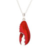 Sterling Silver Enamel Crab Claw Necklace
