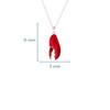 Sterling Silver Enamel Crab Claw Necklace