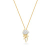 14K Gold Jellyfish Necklace with Lab-Grown Diamond Drops