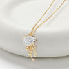 14K Gold Jellyfish Necklace with Lab-Grown Diamond Drops