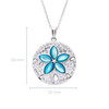 Aqua Mother of Pearl Sand Dollar Pendant
