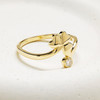 14kt Gold and Lab Diamonds Shamrock Ring