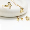 14kt Gold and Lab Diamonds Shamrock Ring