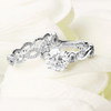 14kt White Gold Infinity Knot Mount Only Engagement Ring