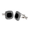 Sterling Silver Men's Black Onyx Celtic Knot Cufflinks