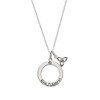 Sterling Silver “Grá” Love Circle Necklace with Lab-Created Sapphire