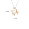 Sterling Silver Pearl Crab Necklace with White Crystals and Rose Gold