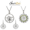 Celtic Silver Tree Of Life Pendant Embellished With Crystal