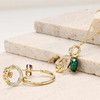 14kt Yellow Gold Lab Grown Diamond Claddagh Drop Earrings