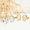 Sterling Silver with Mother of Pearl Stud Earrings