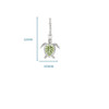 Sterling Silver Green Peridot Crystals Turtle Hoop Earrings