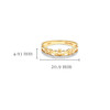 14kt Gold Yellow Claddagh Ring with Lab Diamonds Border