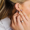 Sterling Silver Trinity Knot Pearl Ring