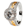 Silver Cz Halo Ring