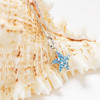 Sterling Silver Blue and Aqua Crystals Starfish Mini Necklace