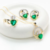 14kt Gold Lab Emerald and Diamond Claddagh ring
