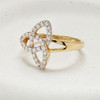 14kt Yellow Gold Trinity Ring with Lab Diamonds Accents