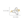 14kt Yellow Gold Trinity Ring with Lab Diamonds Accents
