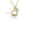 14kt Gold and Lab Diamonds Claddagh Necklace