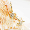 14kt Gold Lab Grown Diamond Turtle Hoop Earrings