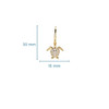 14kt Gold Lab Grown Diamond Turtle Hoop Earrings
