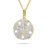 14kt Gold Lab-GrownDiamond Sands Dollar Medallion Necklace