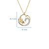 14kt Gold Lab Grown Diamond Dolphin Necklace