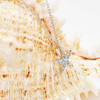 Sterling Silver With White Crystal Starfish Mini Necklace