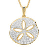 14kt Gold Lab-Grown Diamonds Sand Dollar Necklace