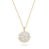 14kt Gold Lab-Grown Diamonds Sand Dollar Necklace