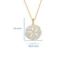 14kt Gold Lab-Grown Diamonds Sand Dollar Necklace