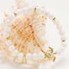 14Kt Gold Vermeil White Agate Sea Turtle Stretchy Bracelet