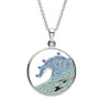Wave Necklace with Crystals