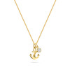14kt Gold Lab-Grown Diamond Mini Anchor Necklace