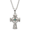 Celtic Trinity Knot Cross Adorned With Crystals