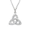 Platinum Plate White Trinity Large Pendant Swarovski
