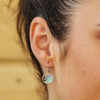 Wave Drop Earrings With Crystals