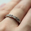 Ladies Silver Celtic Knot Stone Set Ring