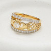 14kt Yellow Gold Claddagh Ring with Lab Diamonds Accents