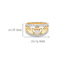 14kt Yellow Gold Claddagh Ring with Lab Diamonds Accents