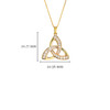 14kt Yellow Gold Lab Grown Diamond Celtic Trinity Knot Necklace