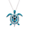 December Turtle Birthstone Pendant with Crystals