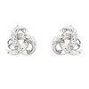 Platinum Plated Trinity Crystal Earrings