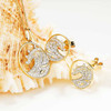 14kt Gold Lab Grown Diamond Wave Drops Necklace