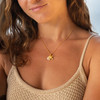 14KT Gold Vermeil Starfish and Pearl Necklace