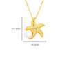 14KT Gold Vermeil Starfish and Pearl Necklace