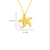 14KT Gold Vermeil Starfish and Pearl Necklace